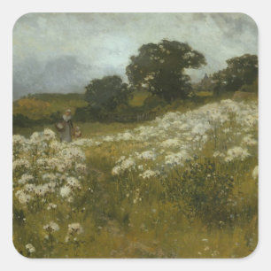 Adesivo Quadrado Através dos campos