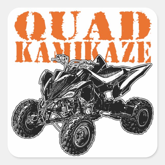 Adesivo Quadrado ATV Quad Kamikaze (Frente)