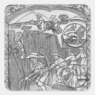 Adesivo Quadrado August, colheita, Leo