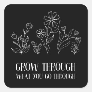 Adesivo Quadrado Aumente através do que você passa