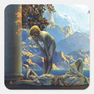 Adesivo Quadrado Aurora de Maxfield Parrish
