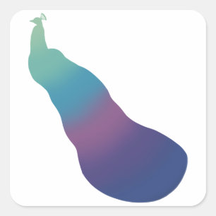 Adesivo Quadrado Aurora Peacock Gradient Sticker