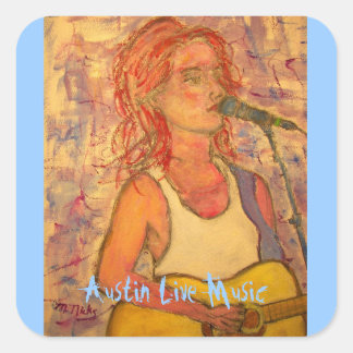 Adesivo Quadrado Austin Live Música