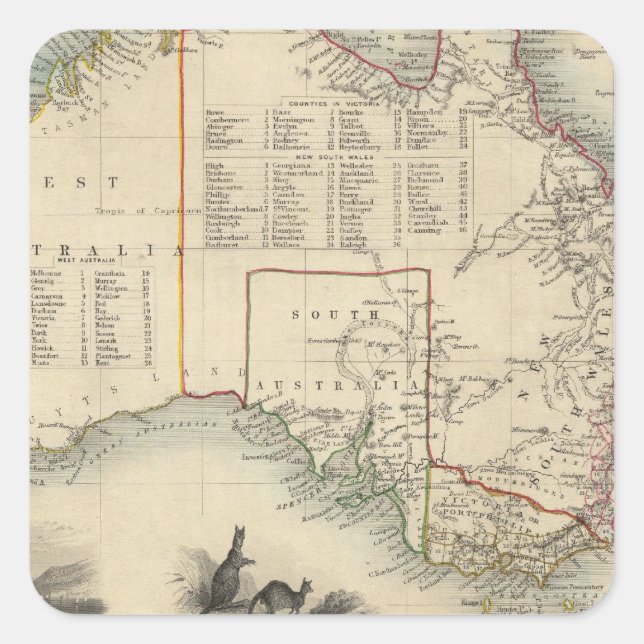 Adesivo Quadrado Austrália 5 (Frente)