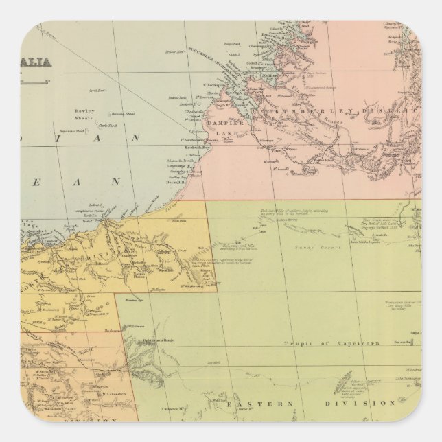 Adesivo Quadrado Austrália Ocidental (Frente)