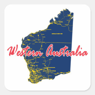 Adesivo Quadrado Austrália Ocidental