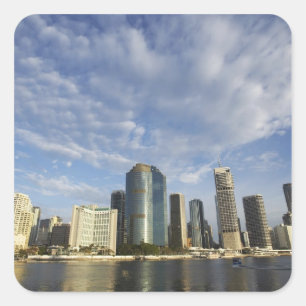 Adesivo Quadrado Austrália, Queensland, Brisbane, Arranha-céus e