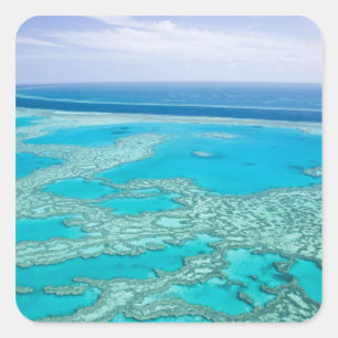 Adesivo Quadrado Austrália, Queensland, Costa de Whitsunday, Grande