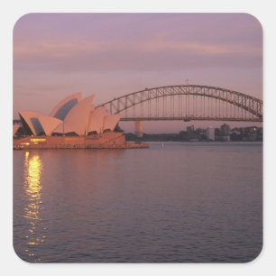 Adesivo Quadrado Austrália, Sydney, Sydney Opera House construída