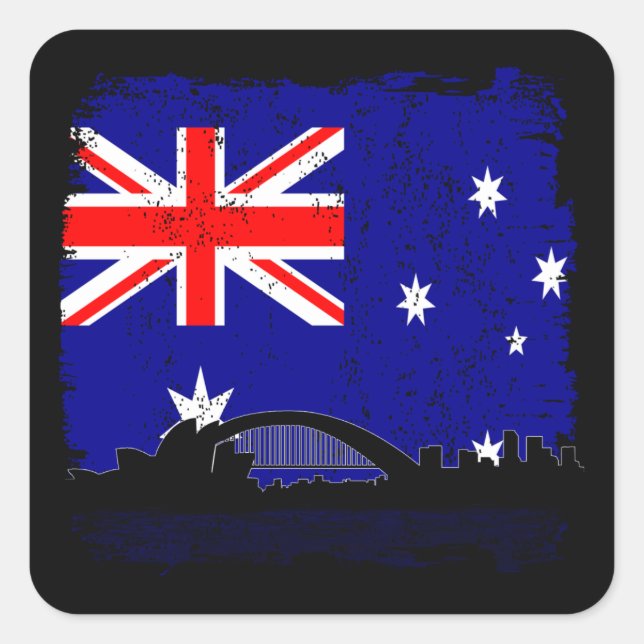 Adesivo Quadrado Australiana (Frente)