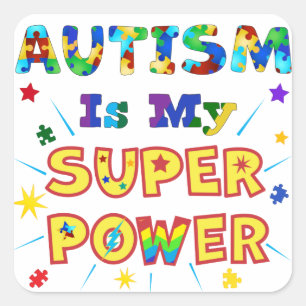 Adesivo Quadrado Autismo É Meu Super Poder