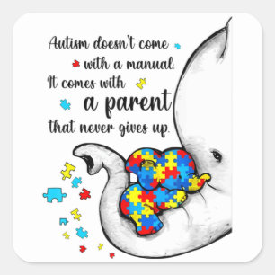 Adesivo Quadrado Autismo Mãe Camisa Mulheres Autismo Sensibilização