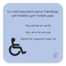 Autocollant handicap invisible