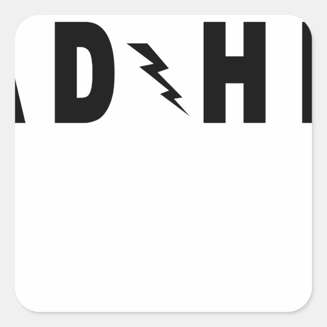 Adesivo Quadrado Autoestrada ACDC ADHD para Ei, olhe um esquilo! te (Frente)