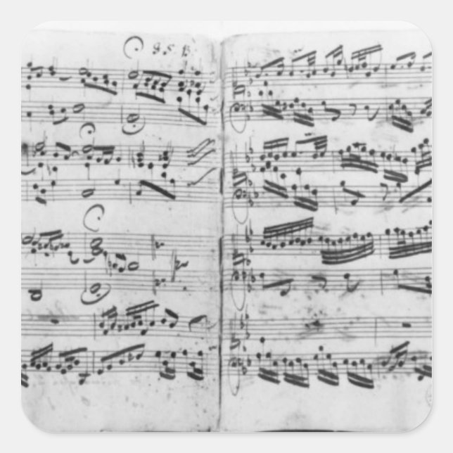 Adesivo Quadrado Autografo da partição "Sei gegruesset (Frente)