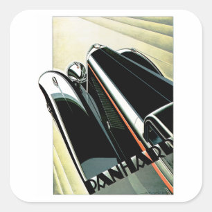Adesivo Quadrado Automóvel do art deco