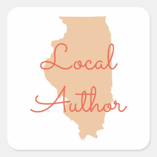 Adesivo Quadrado Autor Local do Illinois de Cores Personalizadas