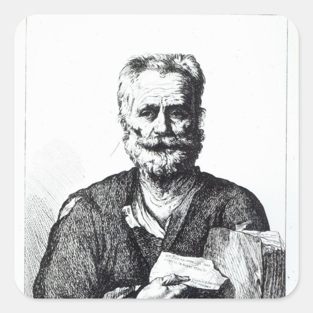 Adesivo Quadrado autorretrato, 1729 (Frente)