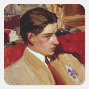 Adesivo Quadrado autorretrato no perfil