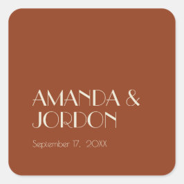 Adesivo Quadrado Autumn Boho Deco | Vinheta de vedação de calda de