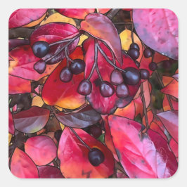 Adesivo Quadrado Autumn Chokecherries - Autovelope Stickers