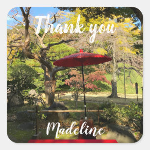 Adesivo Quadrado Autumn no Jardim Japonês