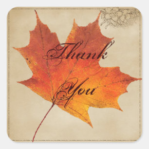 Adesivo Quadrado Autumn Orange Fall in Love Deixa Casamento