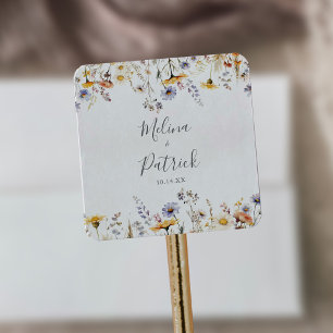 Adesivo Quadrado Autumn Sunshine Selvagens de Envelope para Casamen
