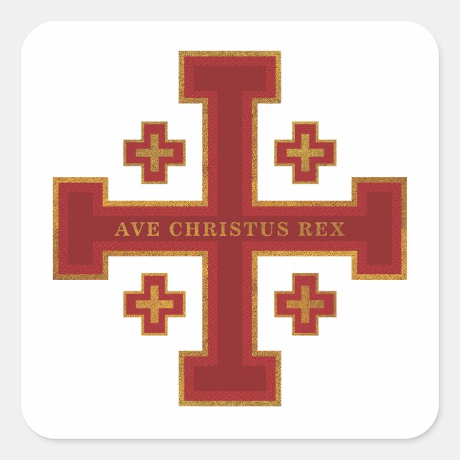 Adesivo Quadrado Ave Christus Rex (Frente)