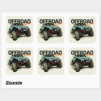 Adesivo Quadrado Aventura Off-road 4 X 4 Gráfico Rock Crawler