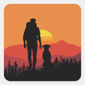 Adesivo Quadrado Aventuras Pawsome na Natureza