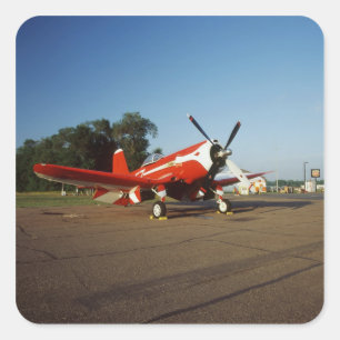 Adesivo Quadrado Avião super do corsário de F2G-1D em festival