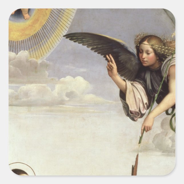 Adesivo Quadrado Aviso e santos (Frente)