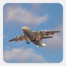 Adesivo Quadrado Avro RJ85 Jet pousando
