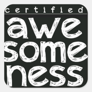 ADESIVO QUADRADO AWESOMENESS CERTIFICADO