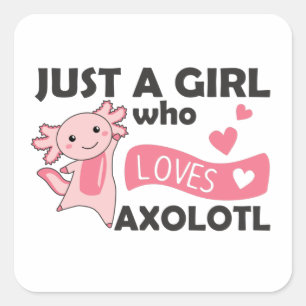 Adesivo Quadrado Axolotl Amadurece Bichos De Corte Para Pau Quadrad