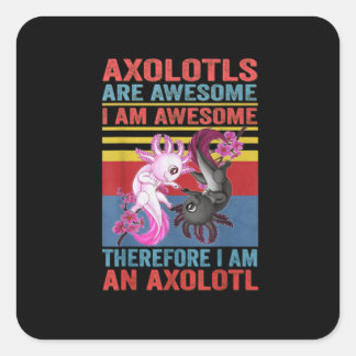 Adesivo Quadrado Axolotl Yin Yang Plush Pets Axolotyls Are Awesome