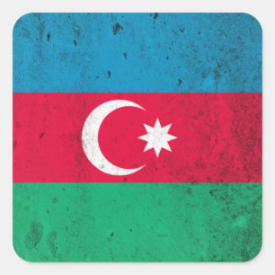 Adesivo Quadrado Azerbaijan