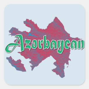 Adesivo Quadrado Azerbaijão
