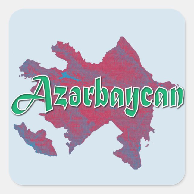 Adesivo Quadrado Azerbaijão (Frente)