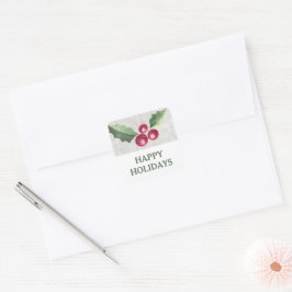 Adesivo Quadrado Azevinho Escovado e Frutas do Natal