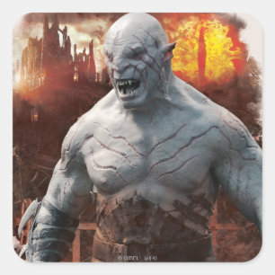 Adesivo Quadrado Azog & Orcs Silhouette Graphic