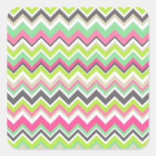 Adesivo Quadrado Aztec Andes Tribal Mountain Chevron Zig Zags