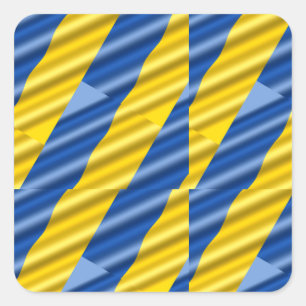Adesivo Quadrado Azul e Amarelo Ucrânia Inspiração Sem guerra de Pa
