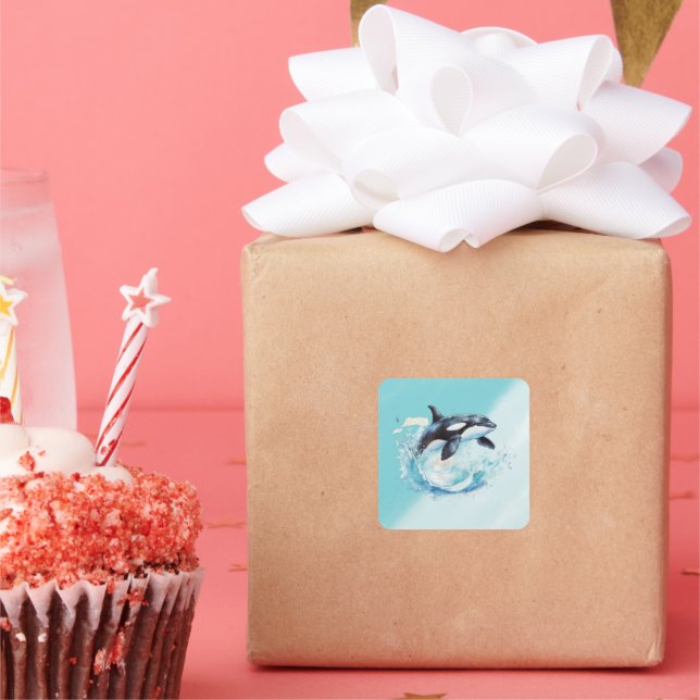 Adesivo Quadrado Azul e Branco Ocra Ocean Beach, Náutico (Festa)