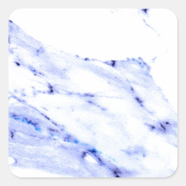 Adesivo Quadrado Azul e mármore branco