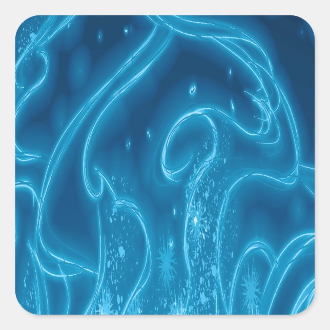 Adesivo Quadrado Azul elétrico (Frente)