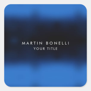 Adesivo Quadrado Azul Escuro Preto Minimalista Simples Moderno