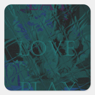 Adesivo Quadrado Azul francês Coma Plantar Cores de Flor para Todos