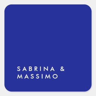Adesivo Quadrado Azul Ftalo Simples Criativo Moderno